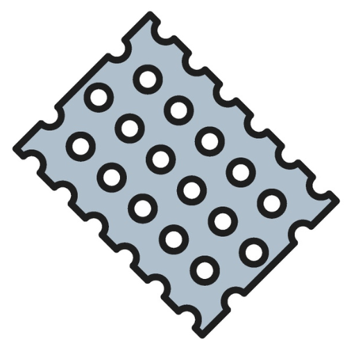 Perforated Steel Sheet - Round Holes - 4 x 8 Ft.